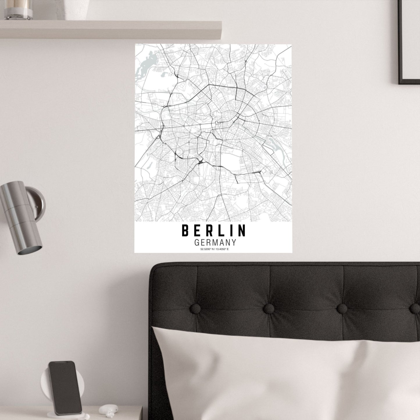 Berlin - Germany Map Satin Poster