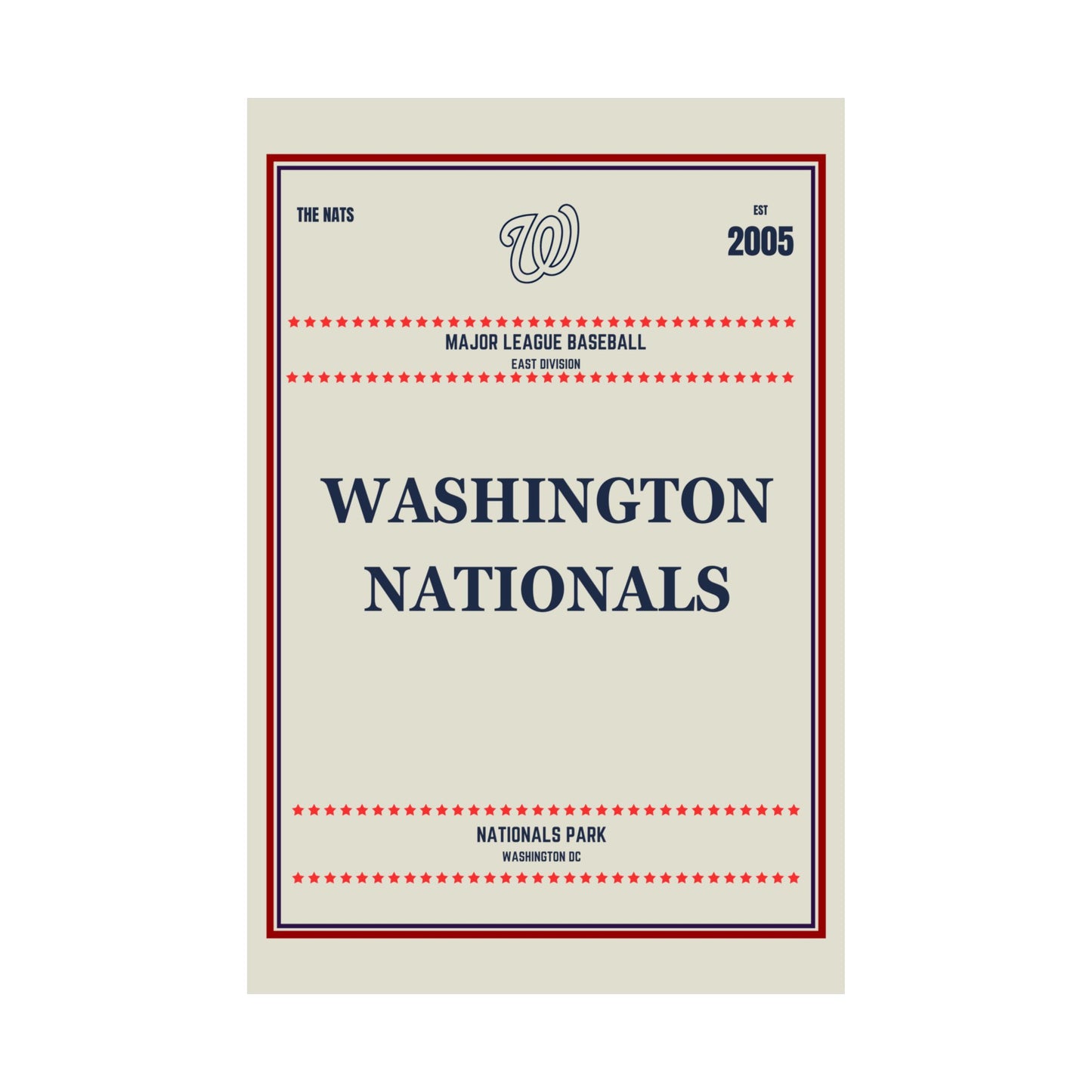 Washington Nationals Satin Poster