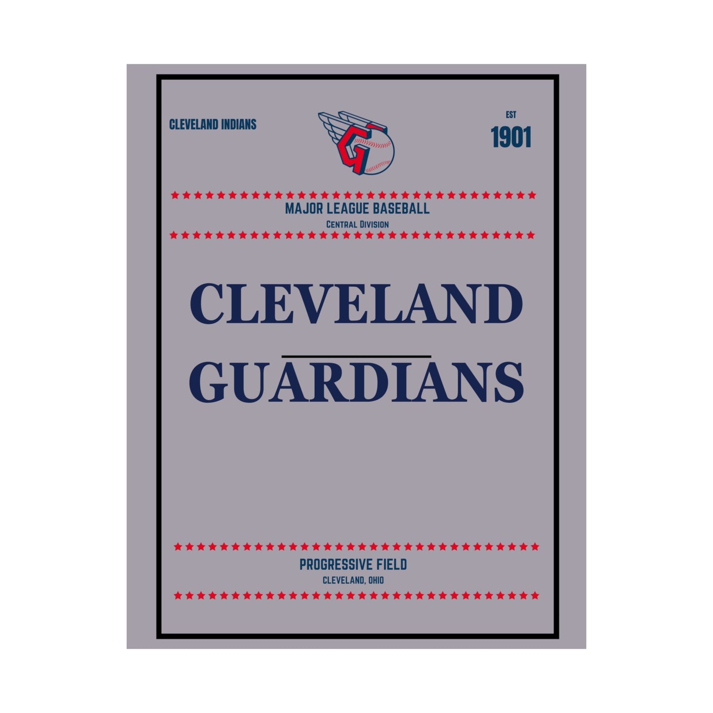 Cleveland Guardians Satin Poster