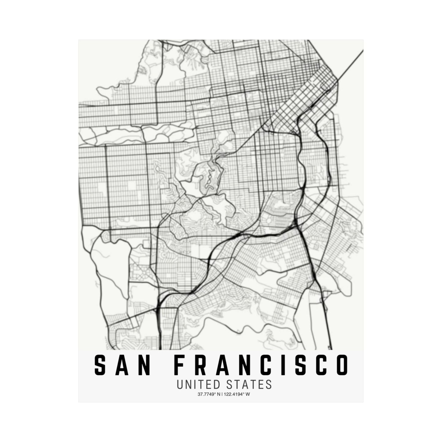 San Francisco - United States Satin Poster