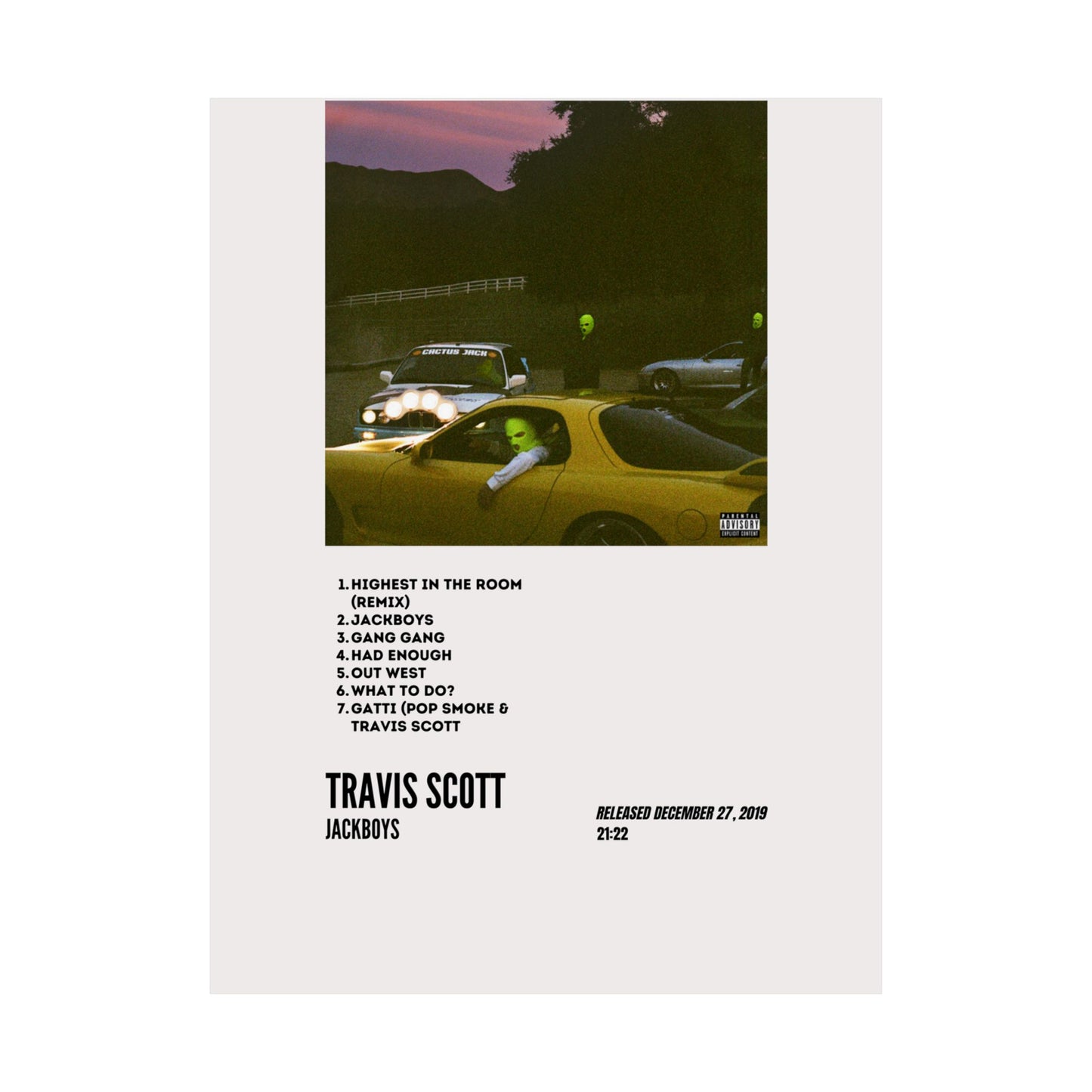 Travis Scott Satin Poster - Jackboys Album