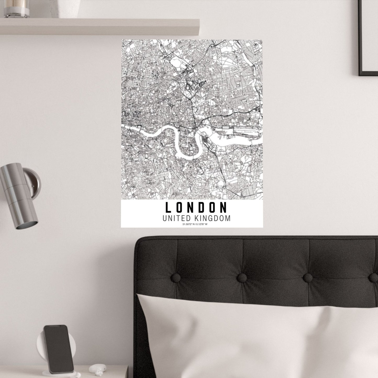 London - United Kingdom Map Satin Poster
