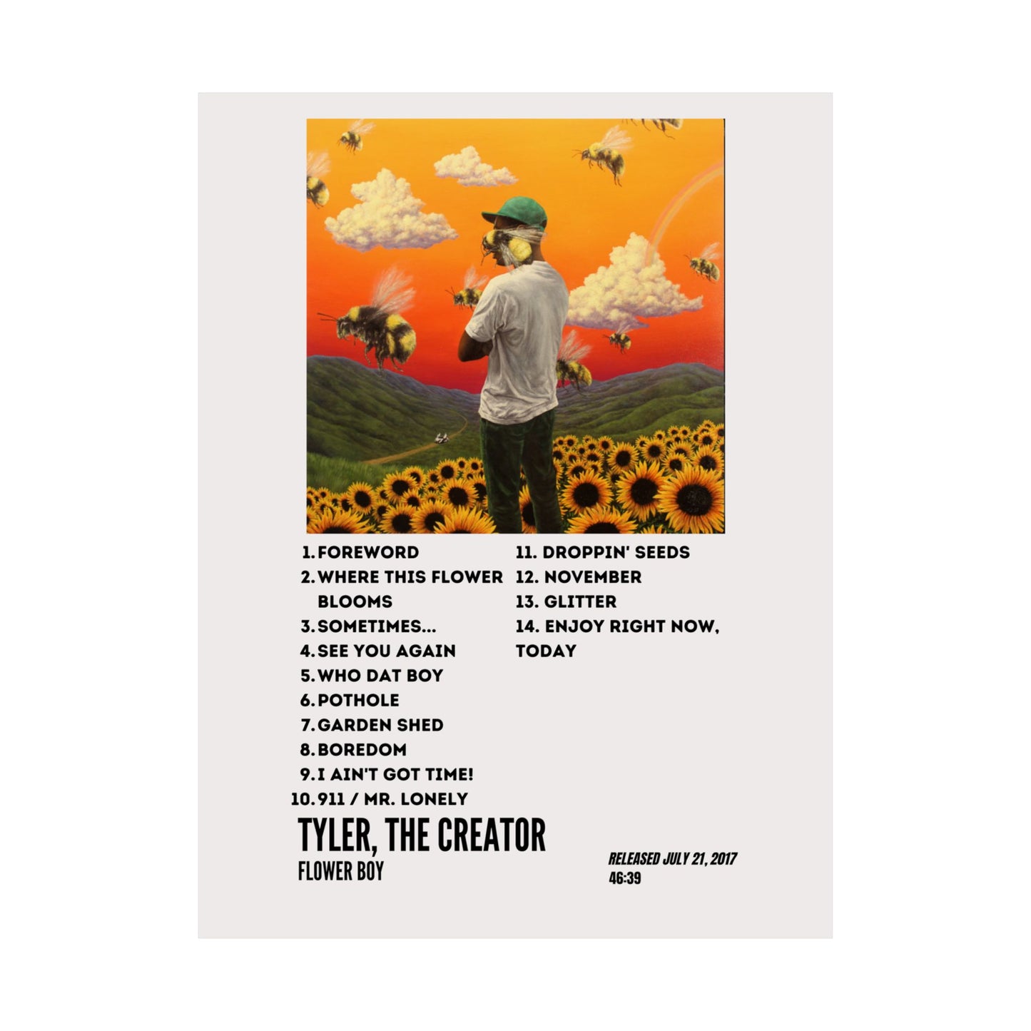 Tyler, The Creator Satin Poster - Flower Boy Album