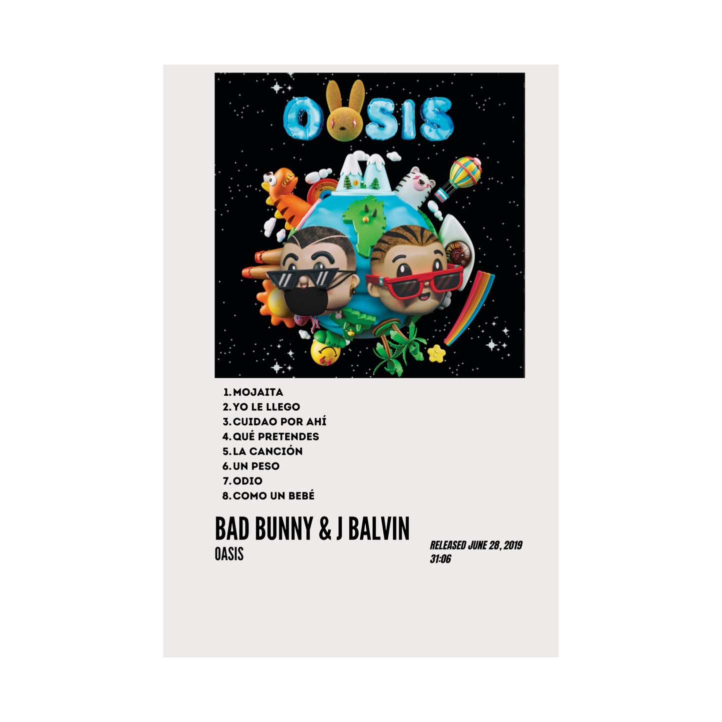 Satin Poster - Oasis Album