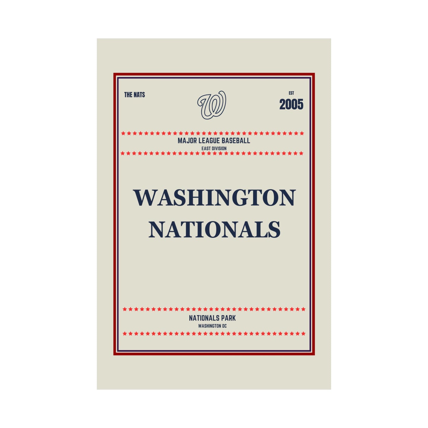 Washington Nationals Satin Poster