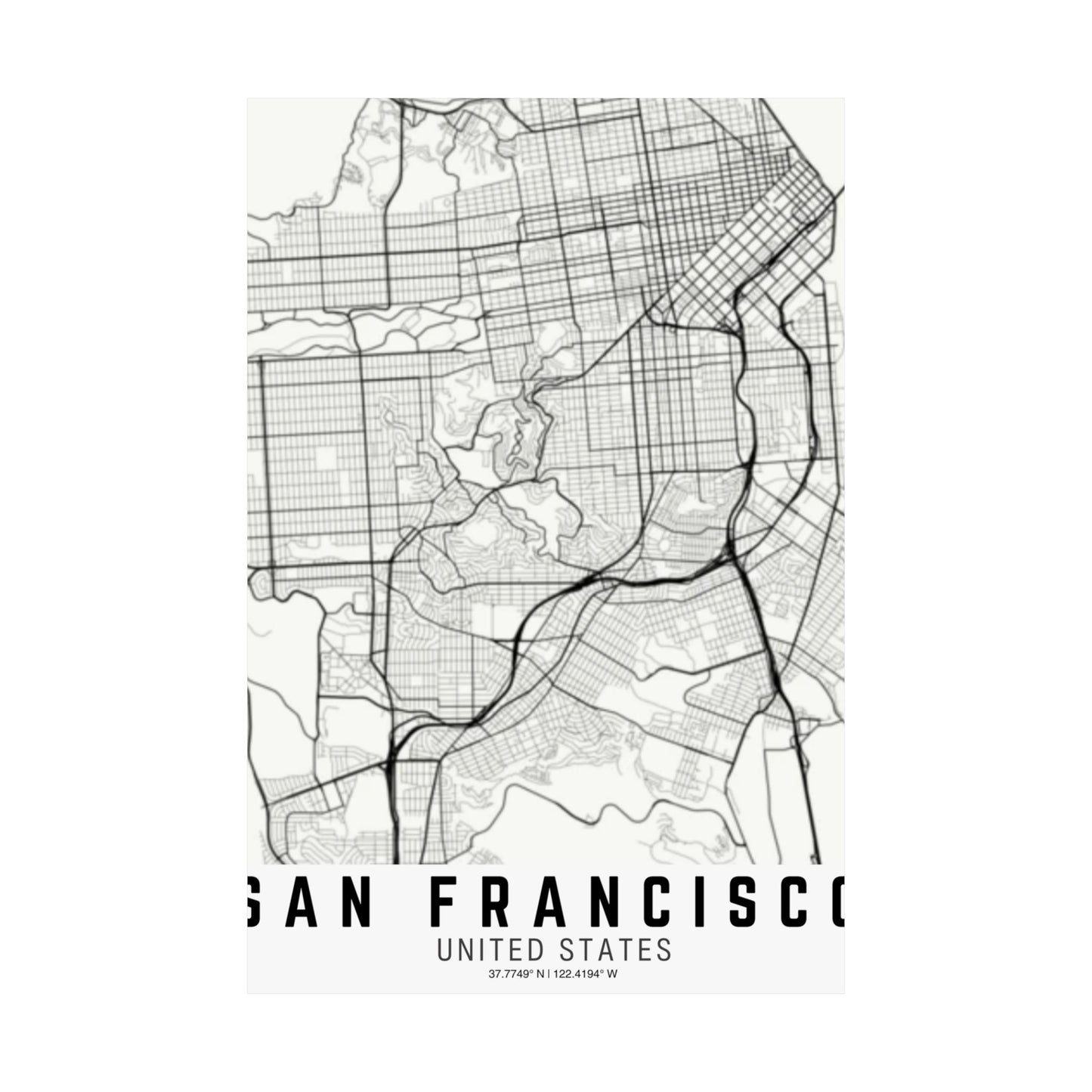 San Francisco - United States Satin Poster