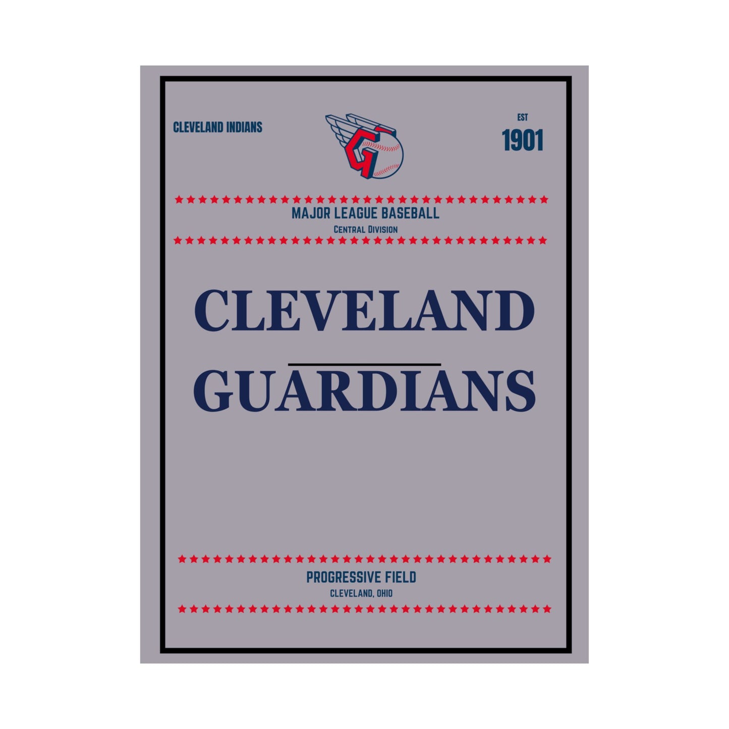 Cleveland Guardians Satin Poster