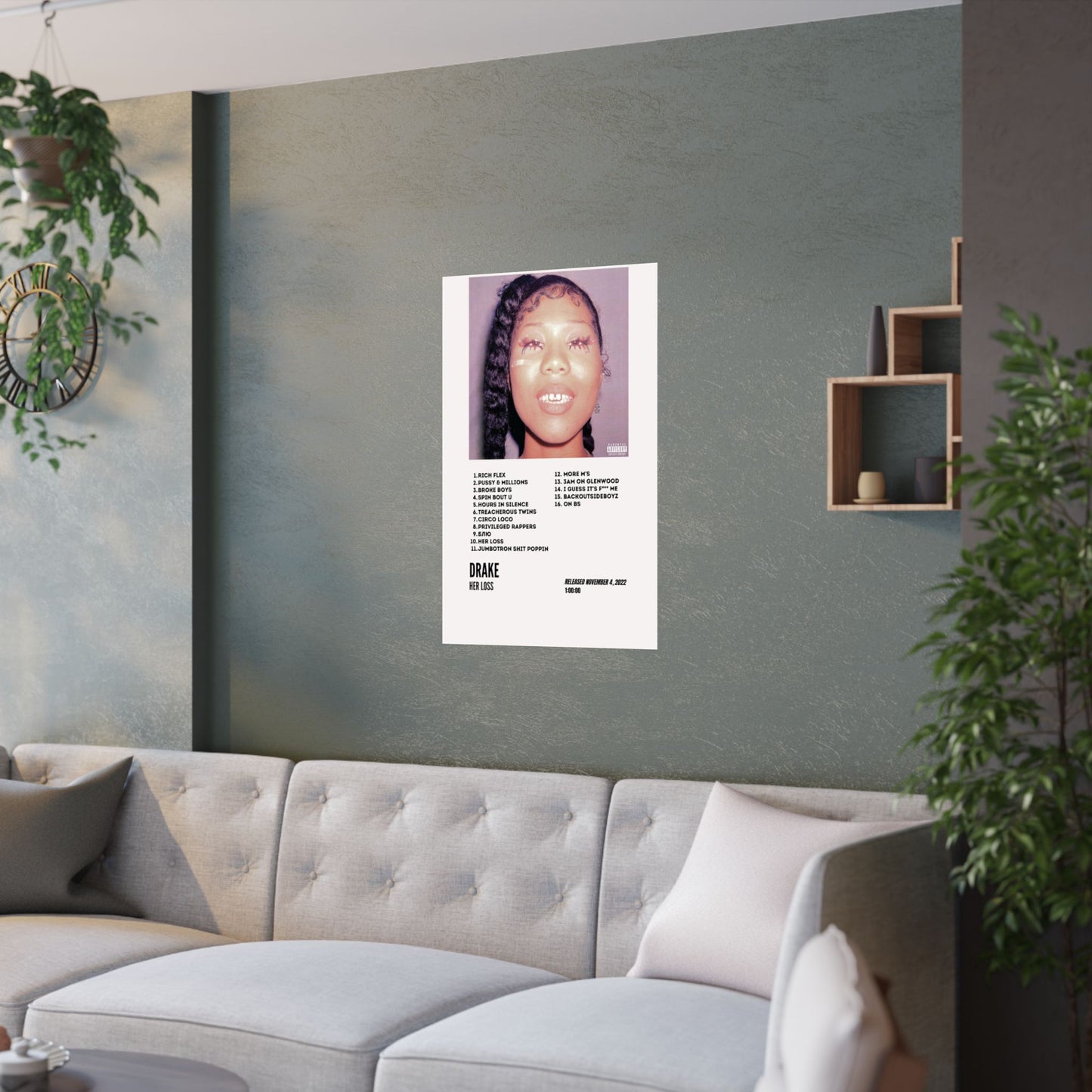 Drake Satin Posters - Her Loss Album