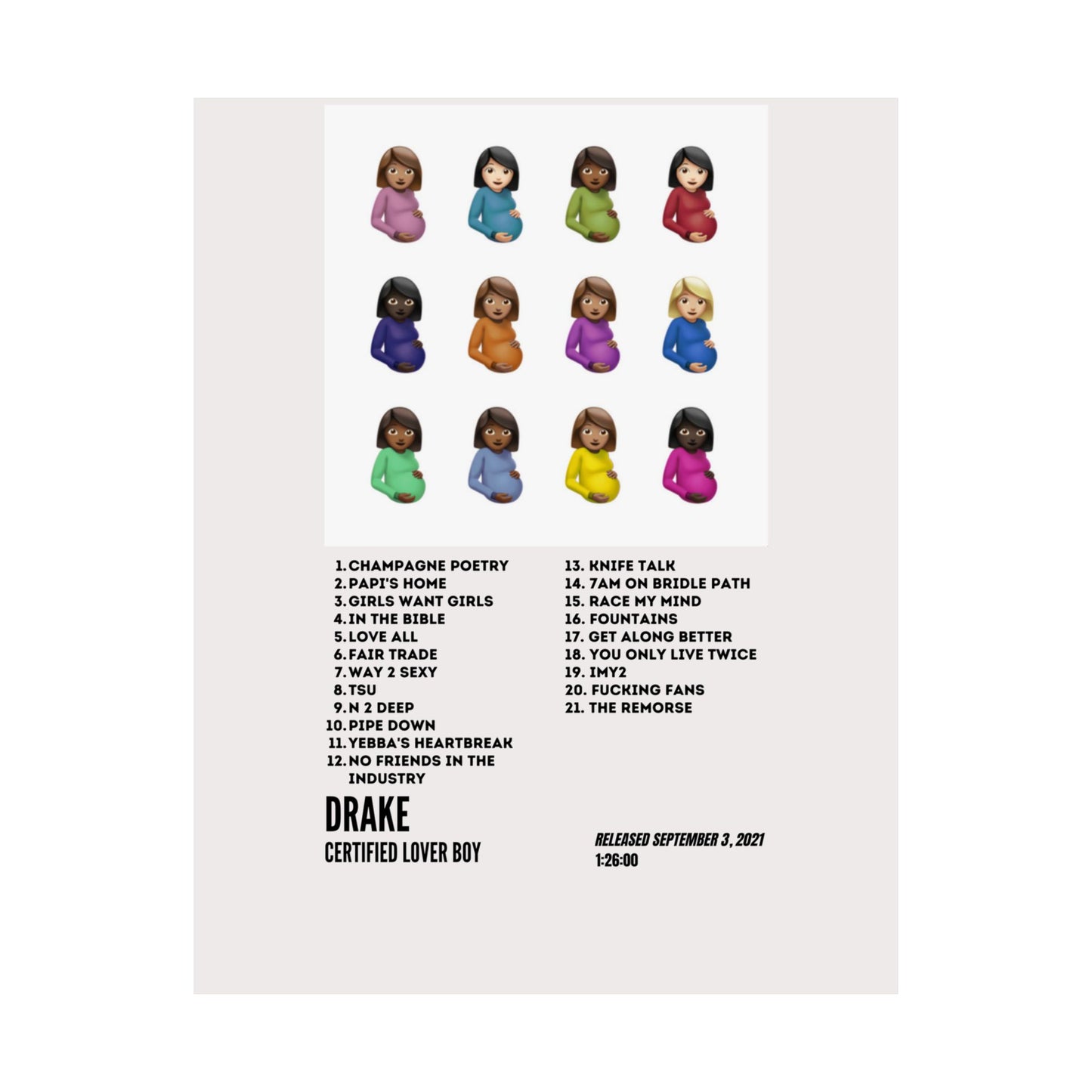 Drake Satin Poster - Certified Lover Boy Album
