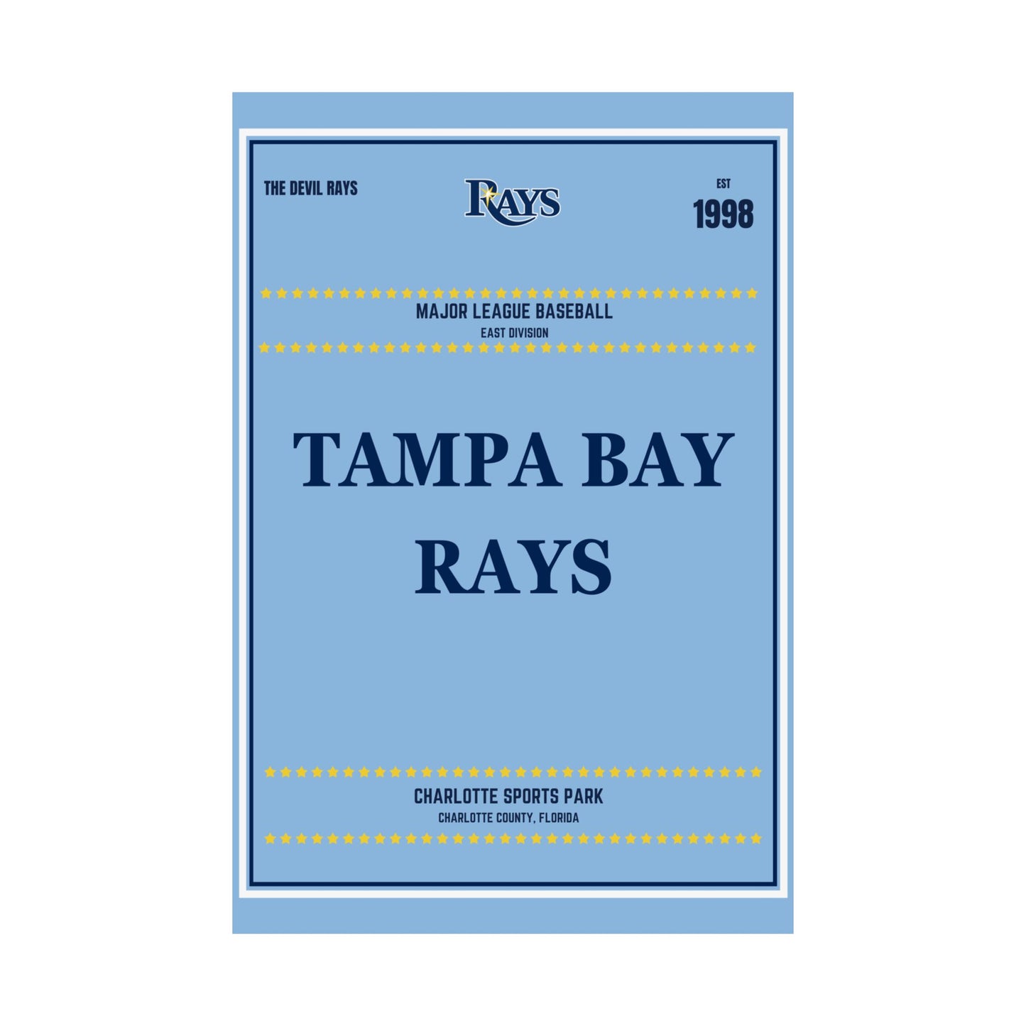 Tampa Bay Rays Satin Posters