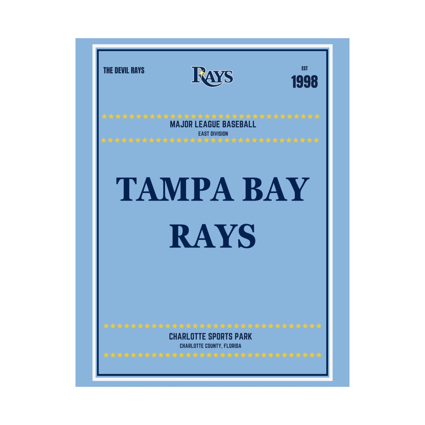 Tampa Bay Rays Satin Posters