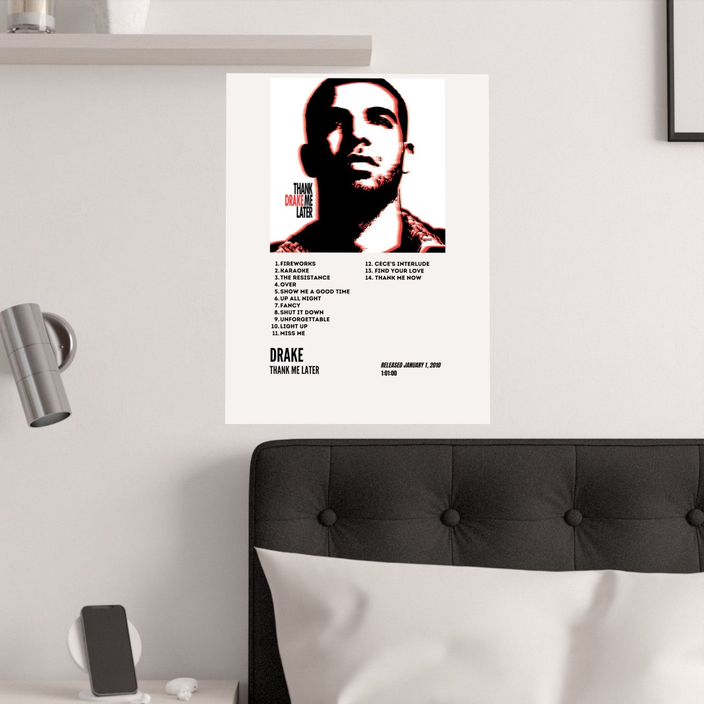 Drake Satin Poster - Thank Me Later Album