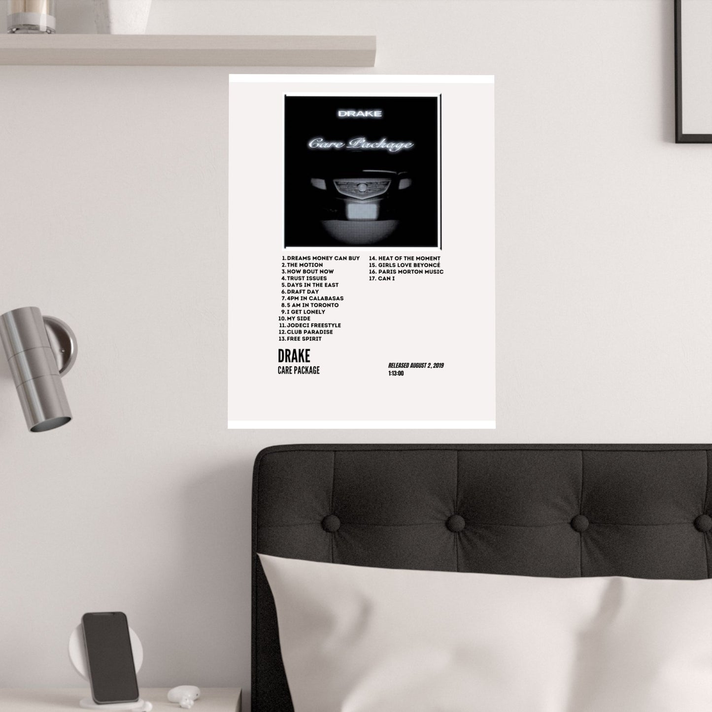 Drake Satin Poster - Care Package Album