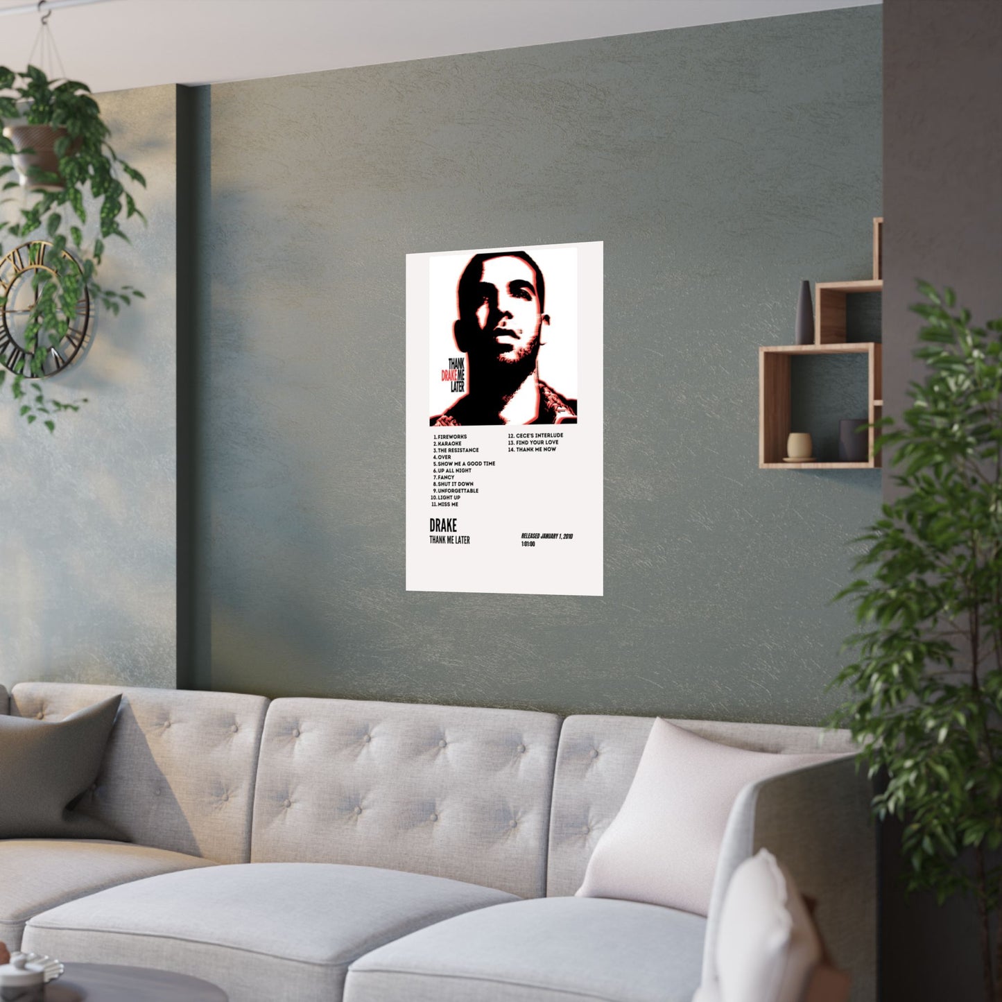 Drake Satin Poster - Thank Me Later Album