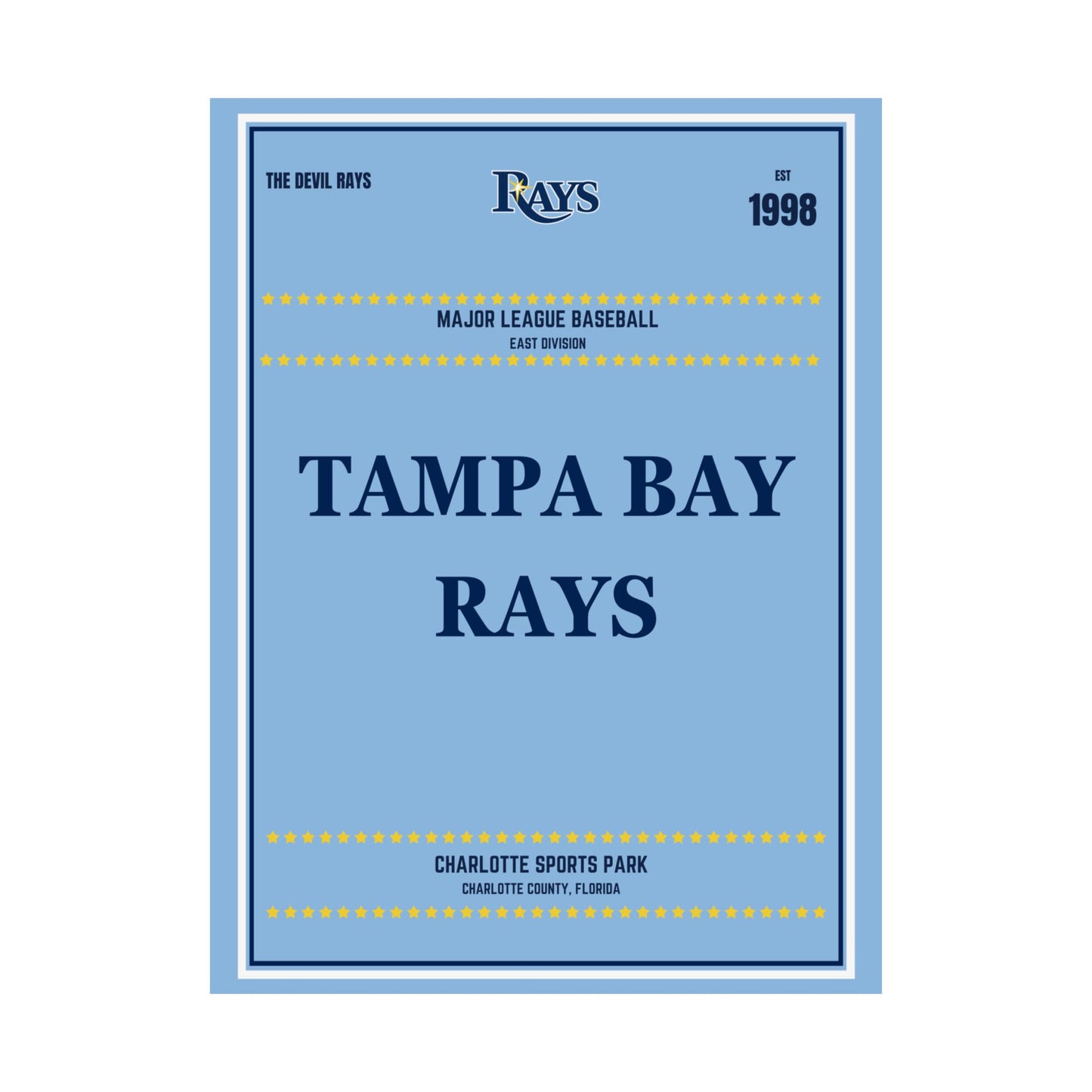 Tampa Bay Rays Satin Posters