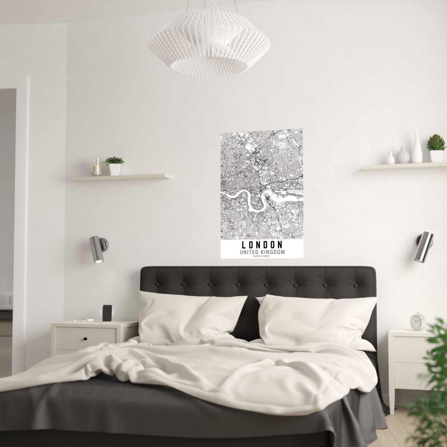 London - United Kingdom Map Satin Poster