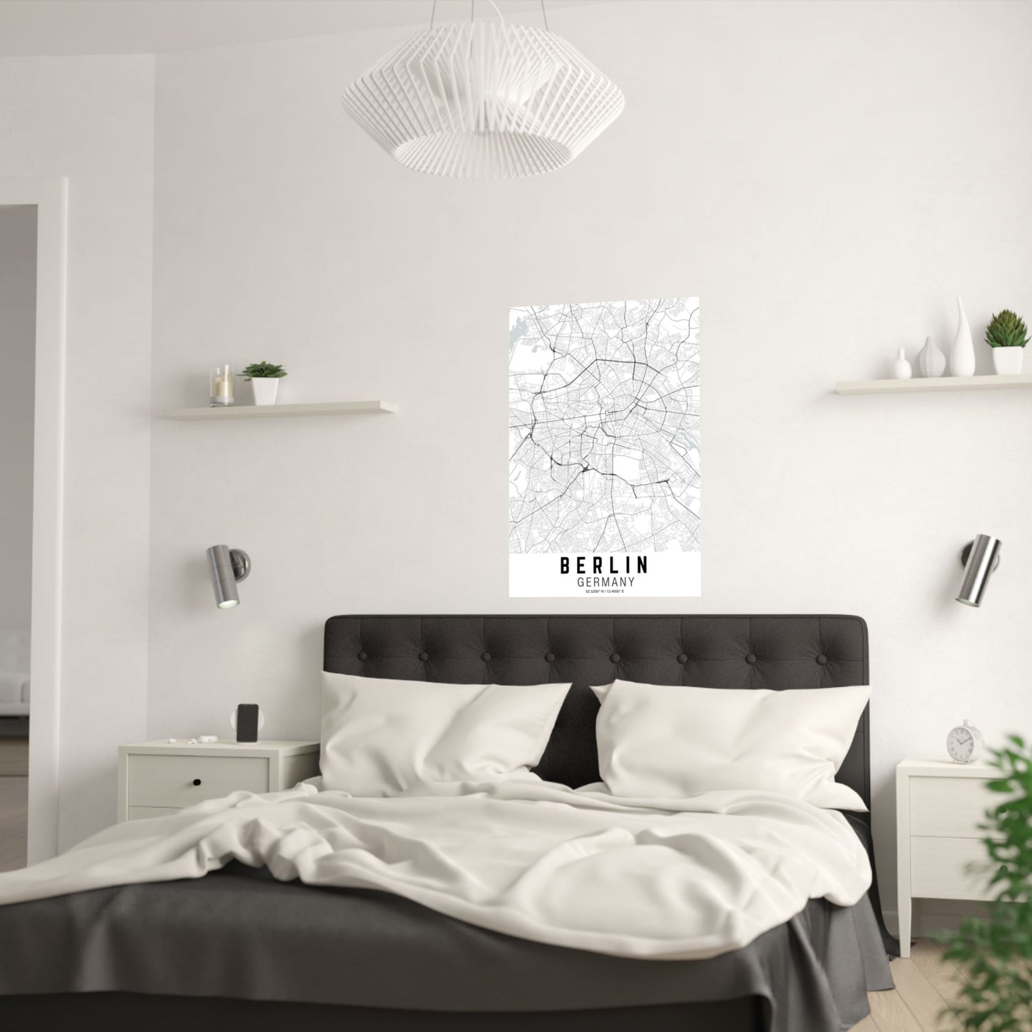 Berlin - Germany Map Satin Poster