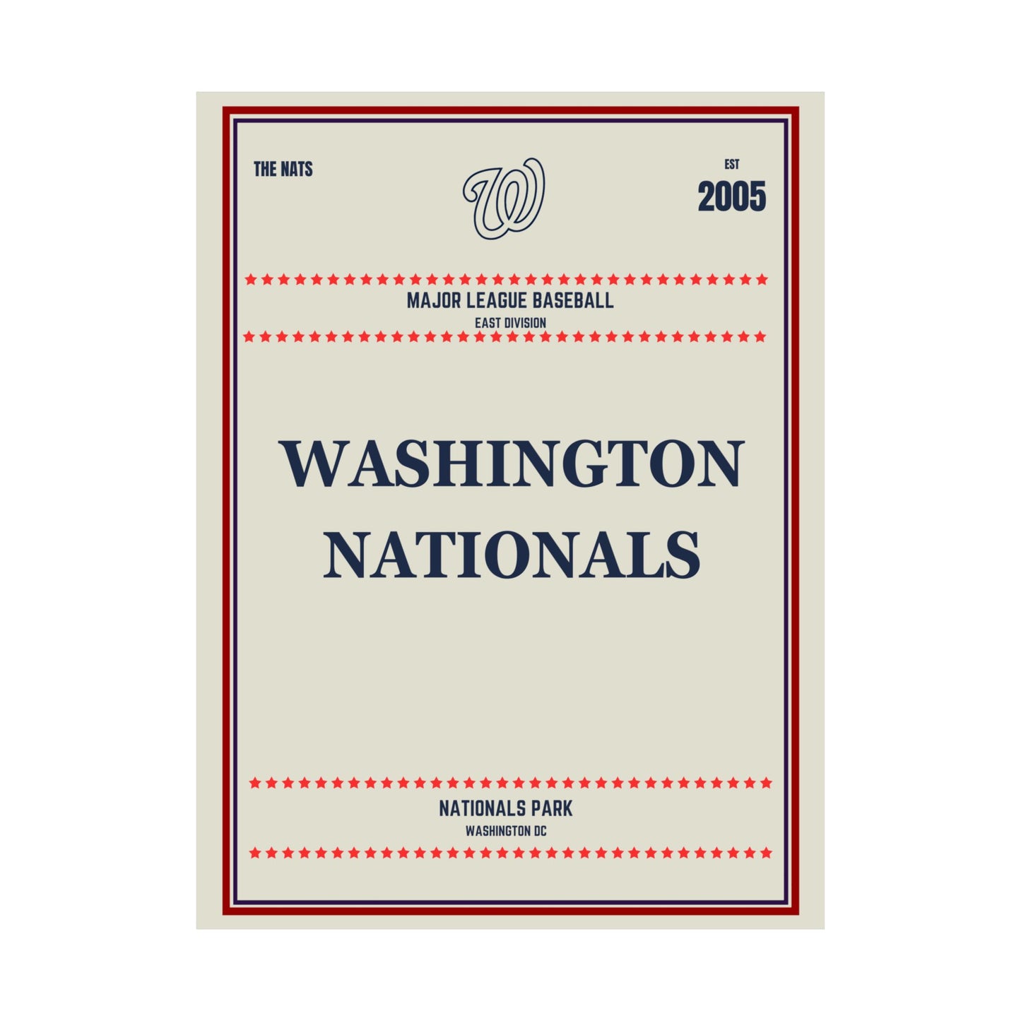 Washington Nationals Satin Poster