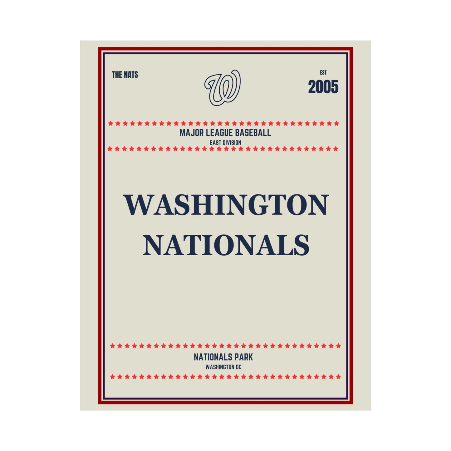 Washington Nationals Satin Poster