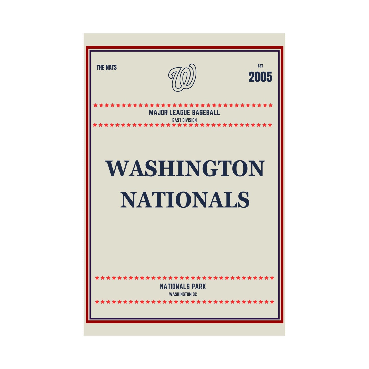 Washington Nationals Satin Poster