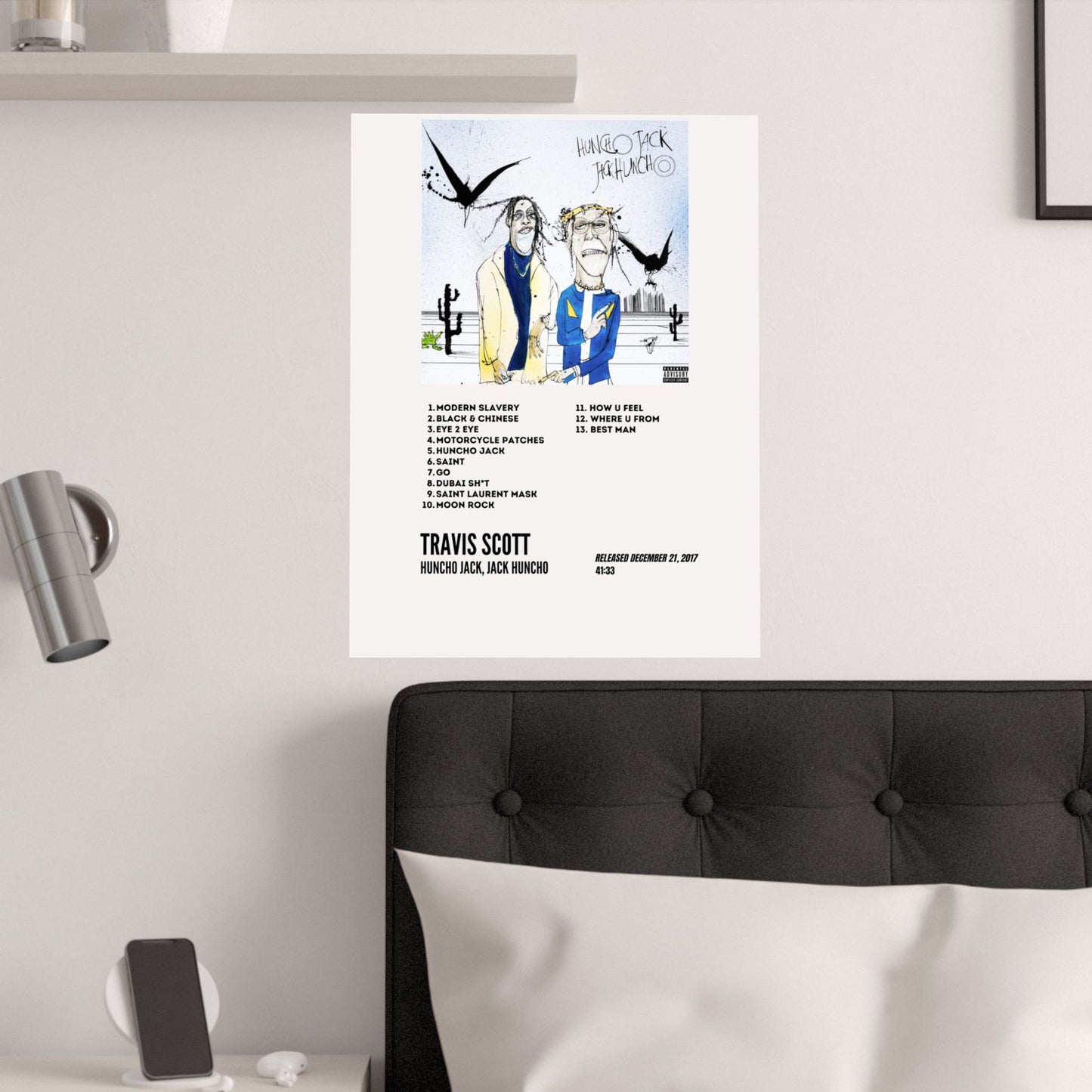 Travis Scott Satin Poster - Huncho Jack Album