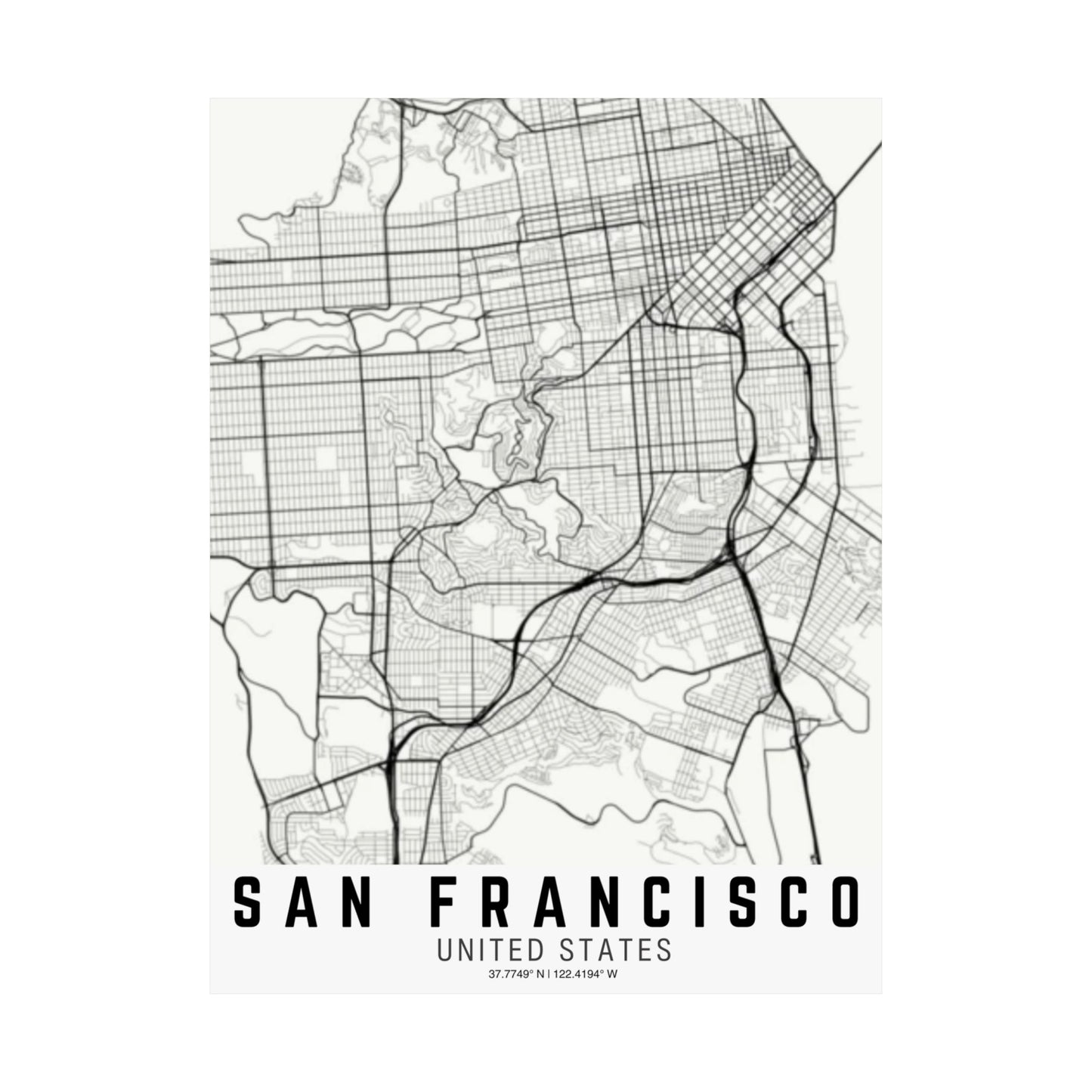 San Francisco - United States Satin Poster