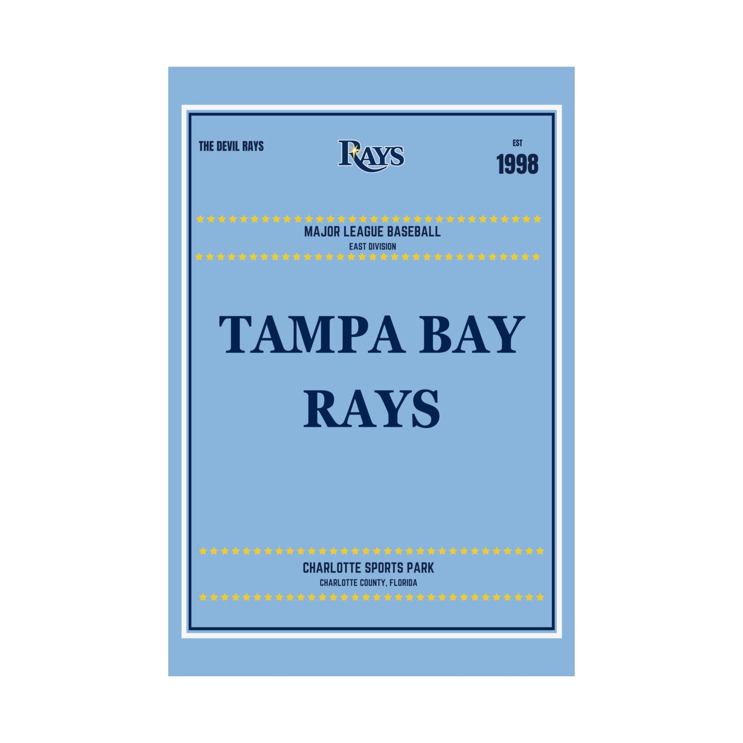 Tampa Bay Rays Satin Posters