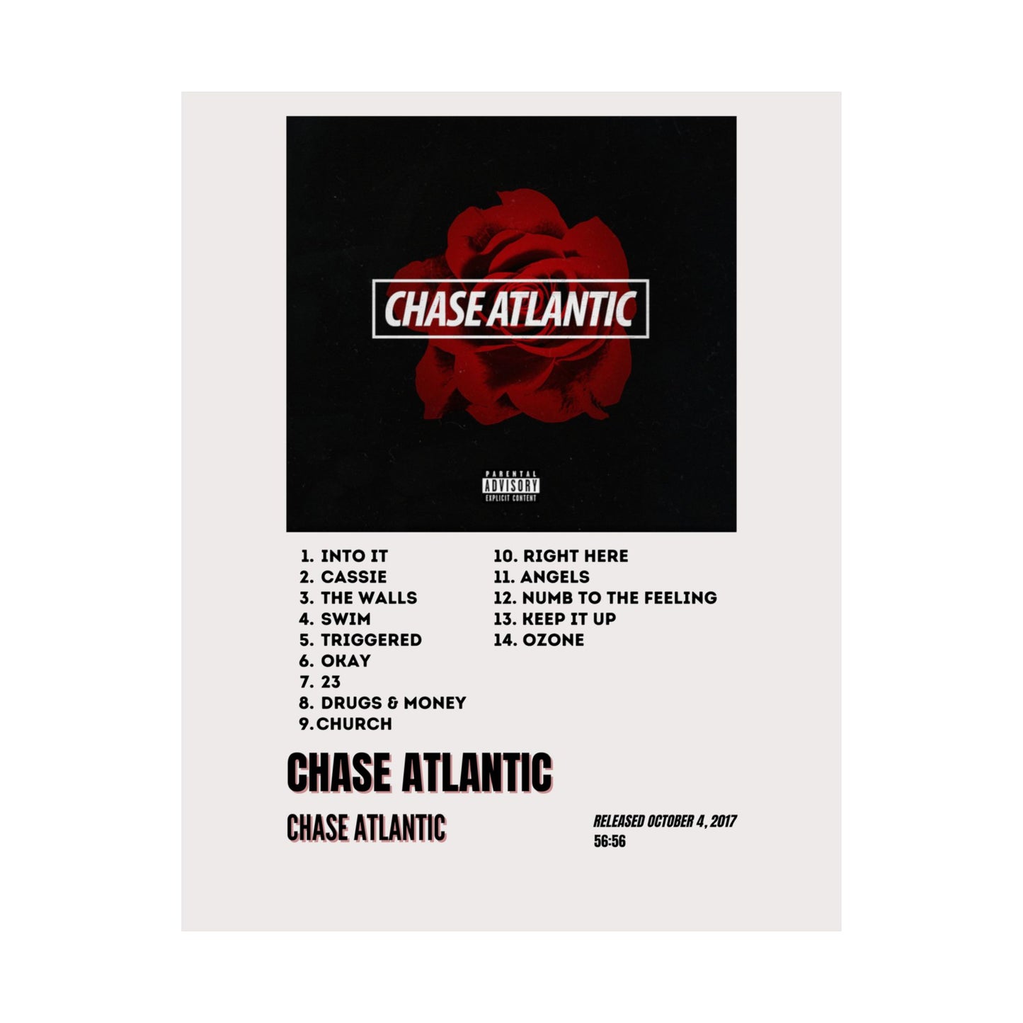 Chase Atlantic Satin Poster – Chase Atlantic Album