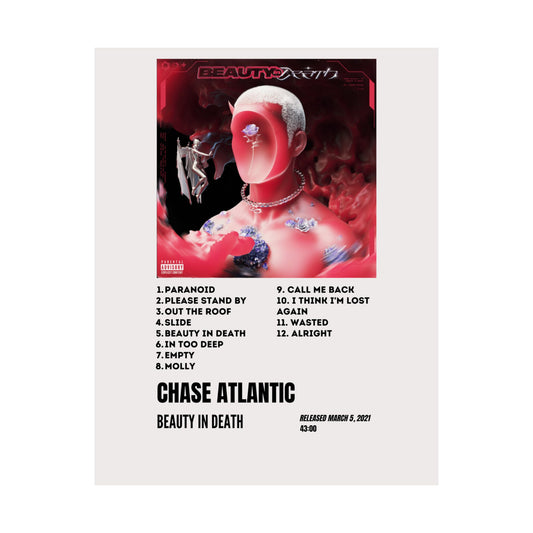 Chase Atlantic Satin Poster - Beauty in Death Album