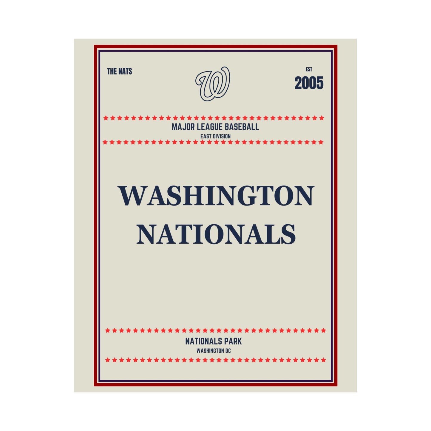 Washington Nationals Satin Poster