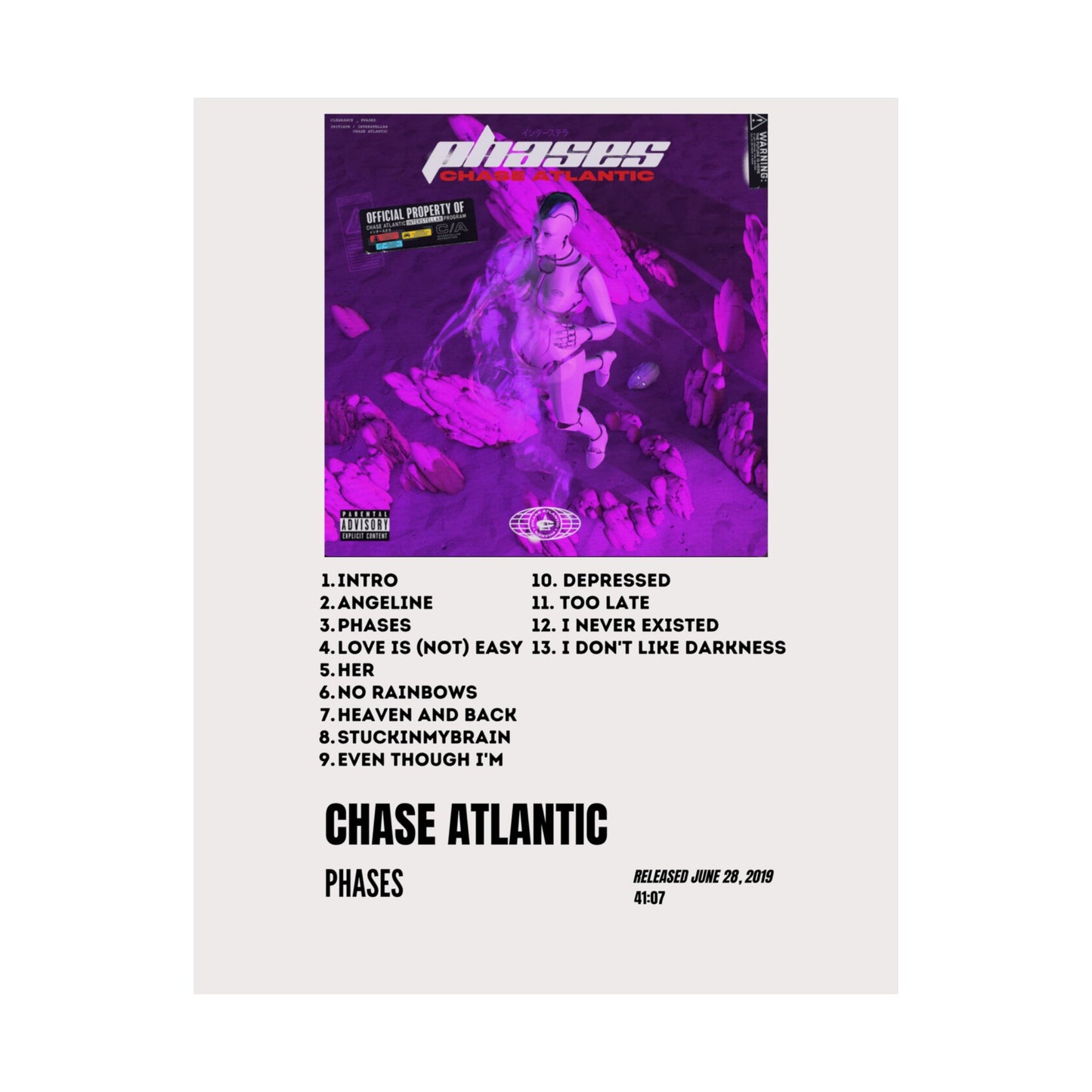 Chase Atlantic Satin Poster - Phases Album