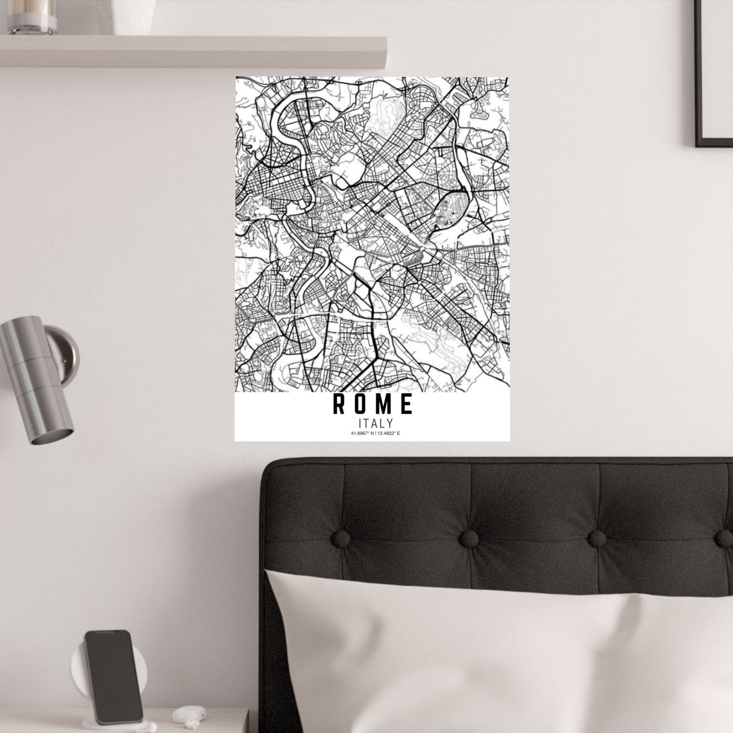 Rome - Italy Map Satin Poster