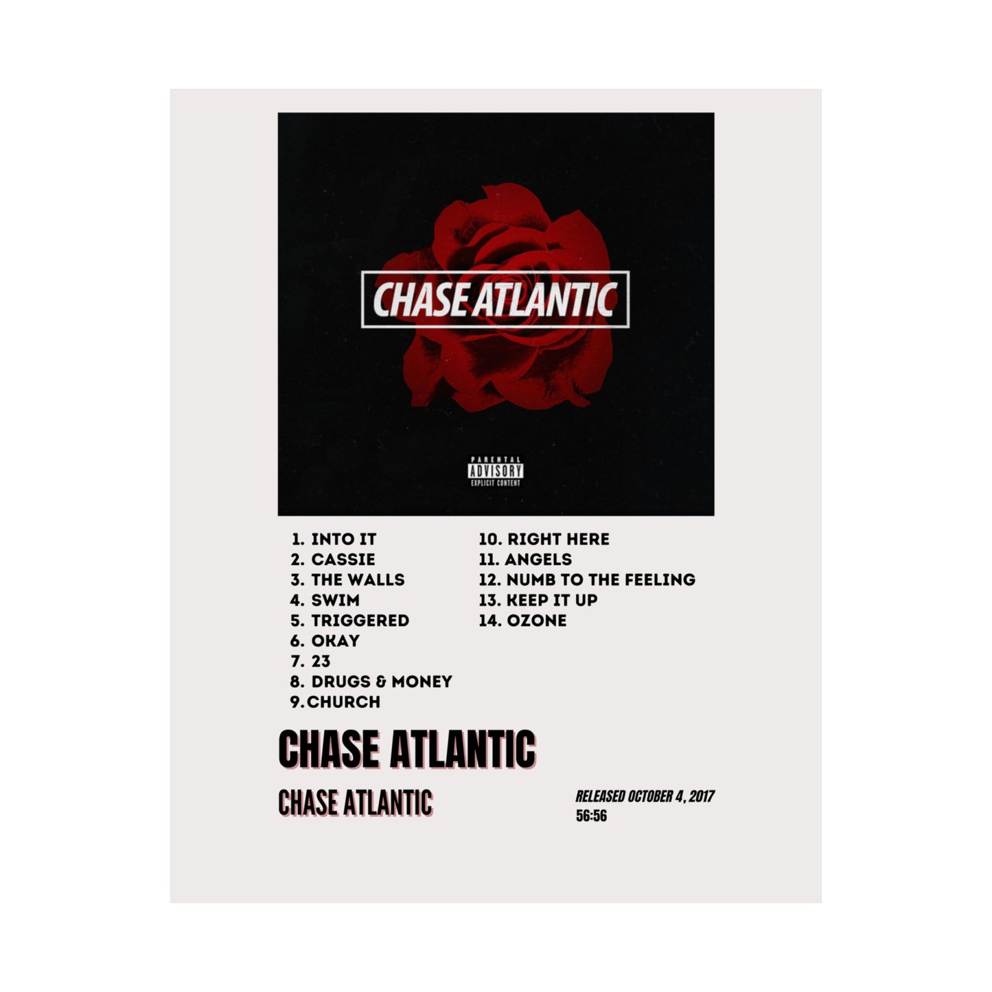 Chase Atlantic Satin Poster – Chase Atlantic Album