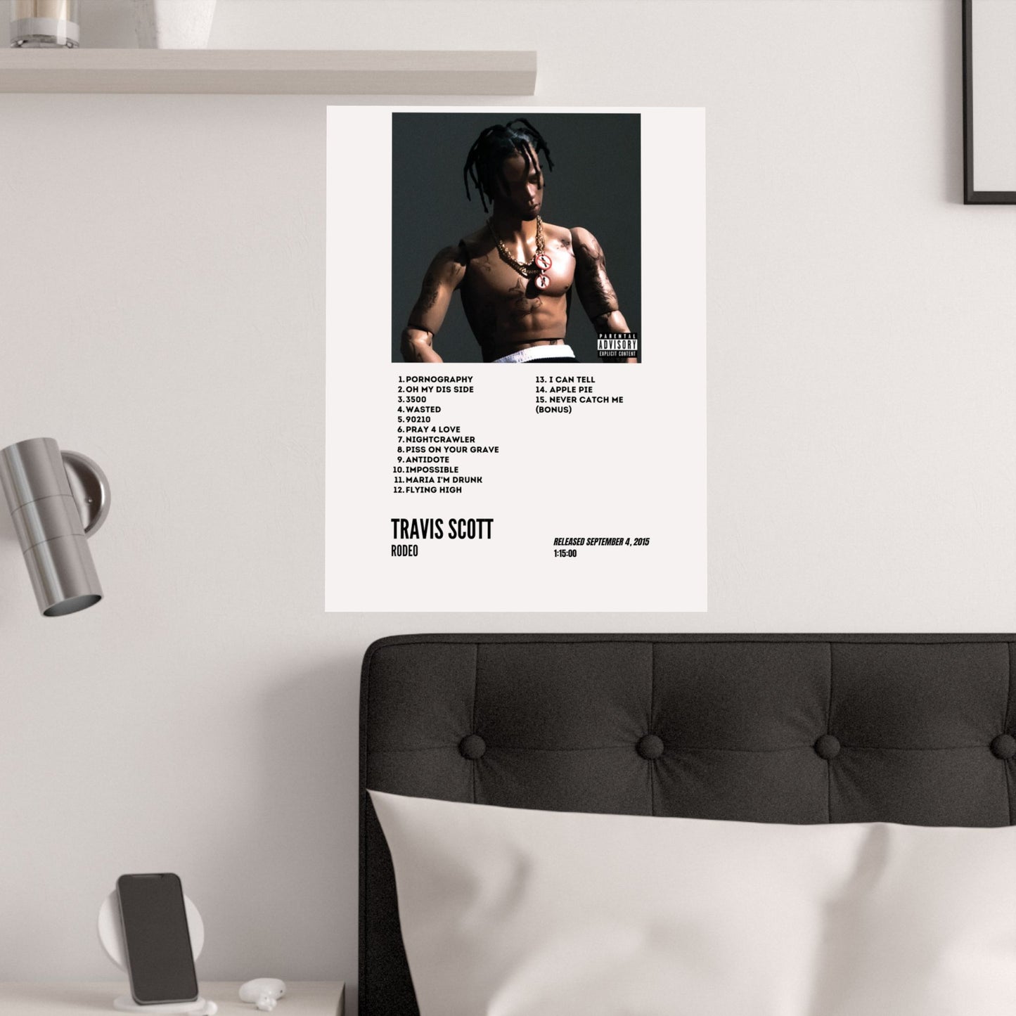 Travis Scott Satin Poster - Rodeo Album