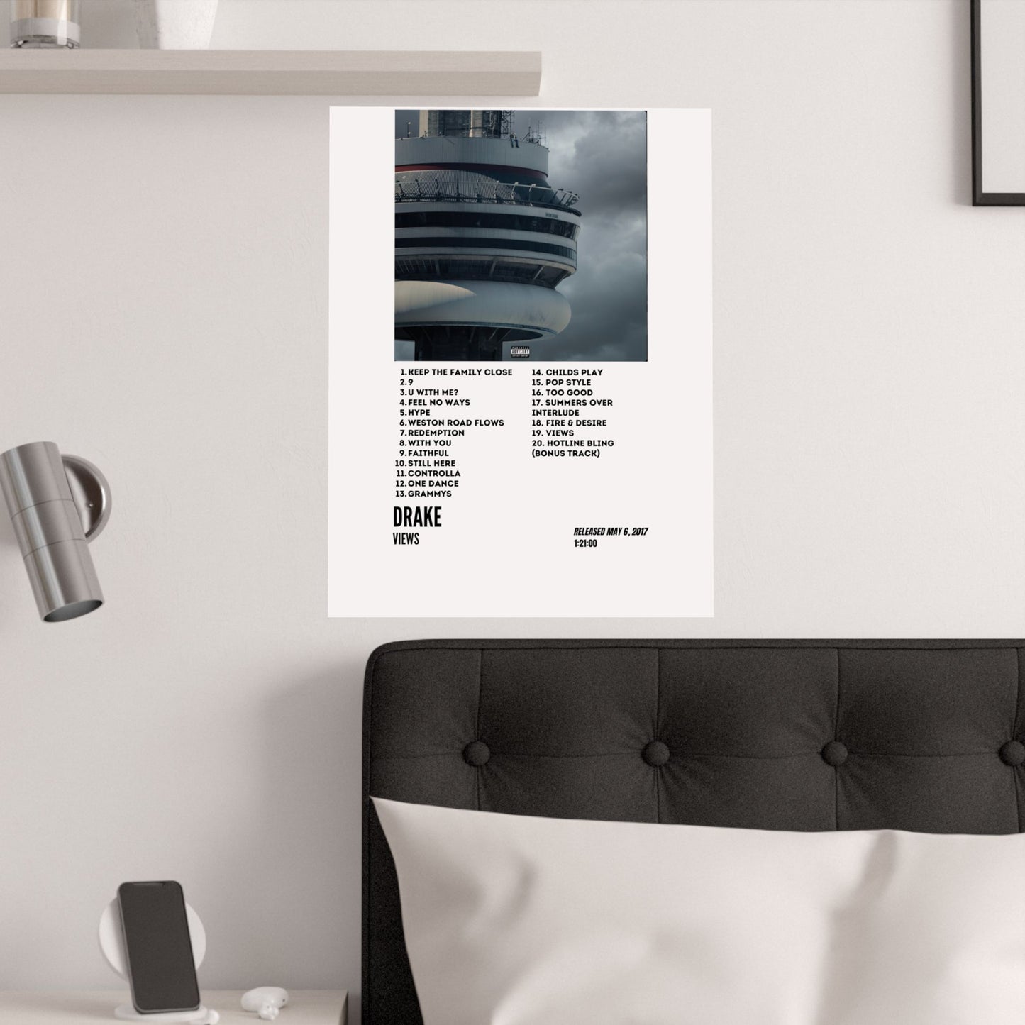 Drake Satin Poster - Views Album