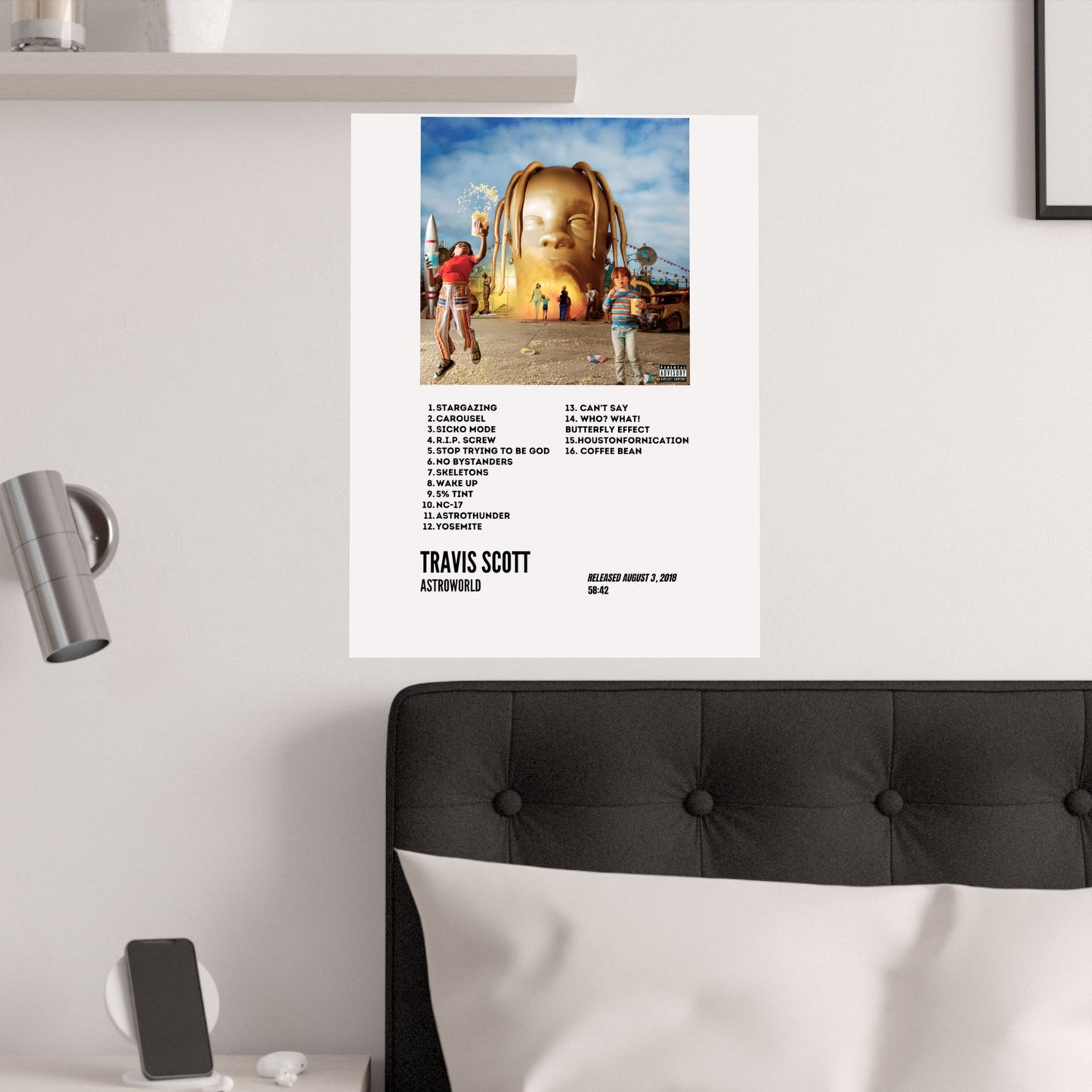 Travis Scott Satin Poster – Astroworld Album