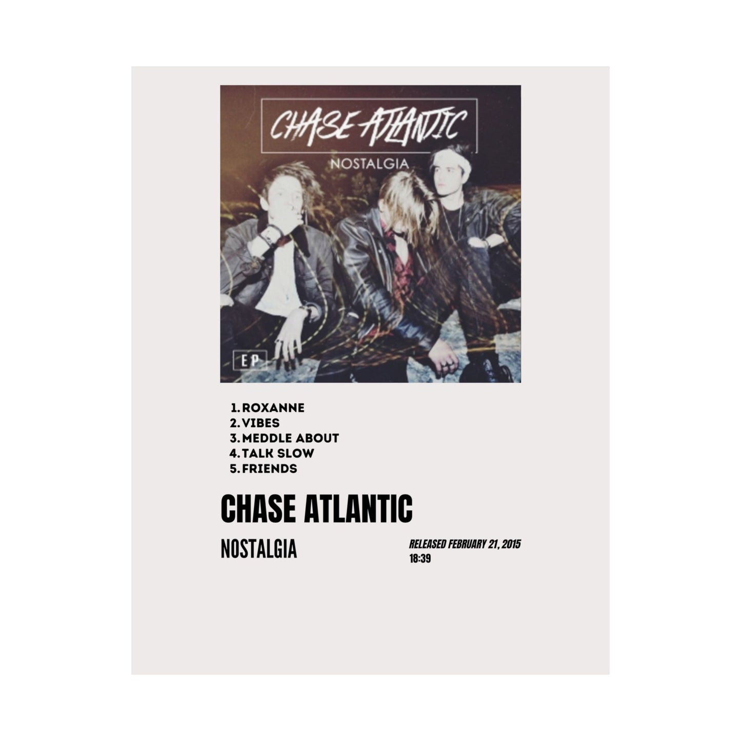 Chase Atlantic Satin Poster - Nostalgia Album