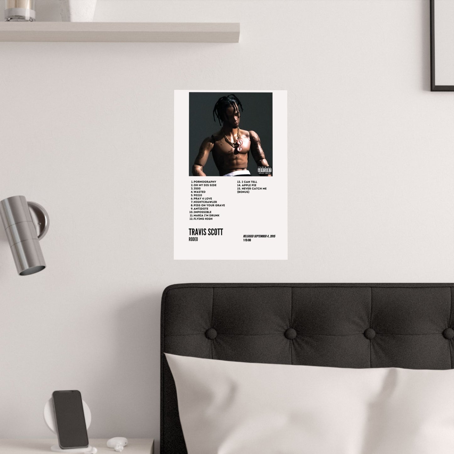 Travis Scott Satin Poster - Rodeo Album