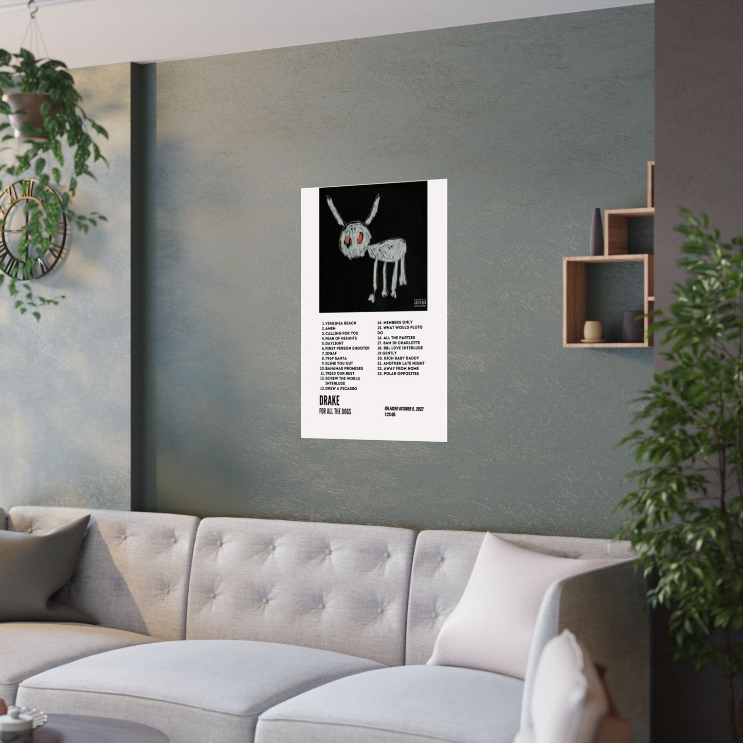 Drake Satin Poster - For All The Dogs Album