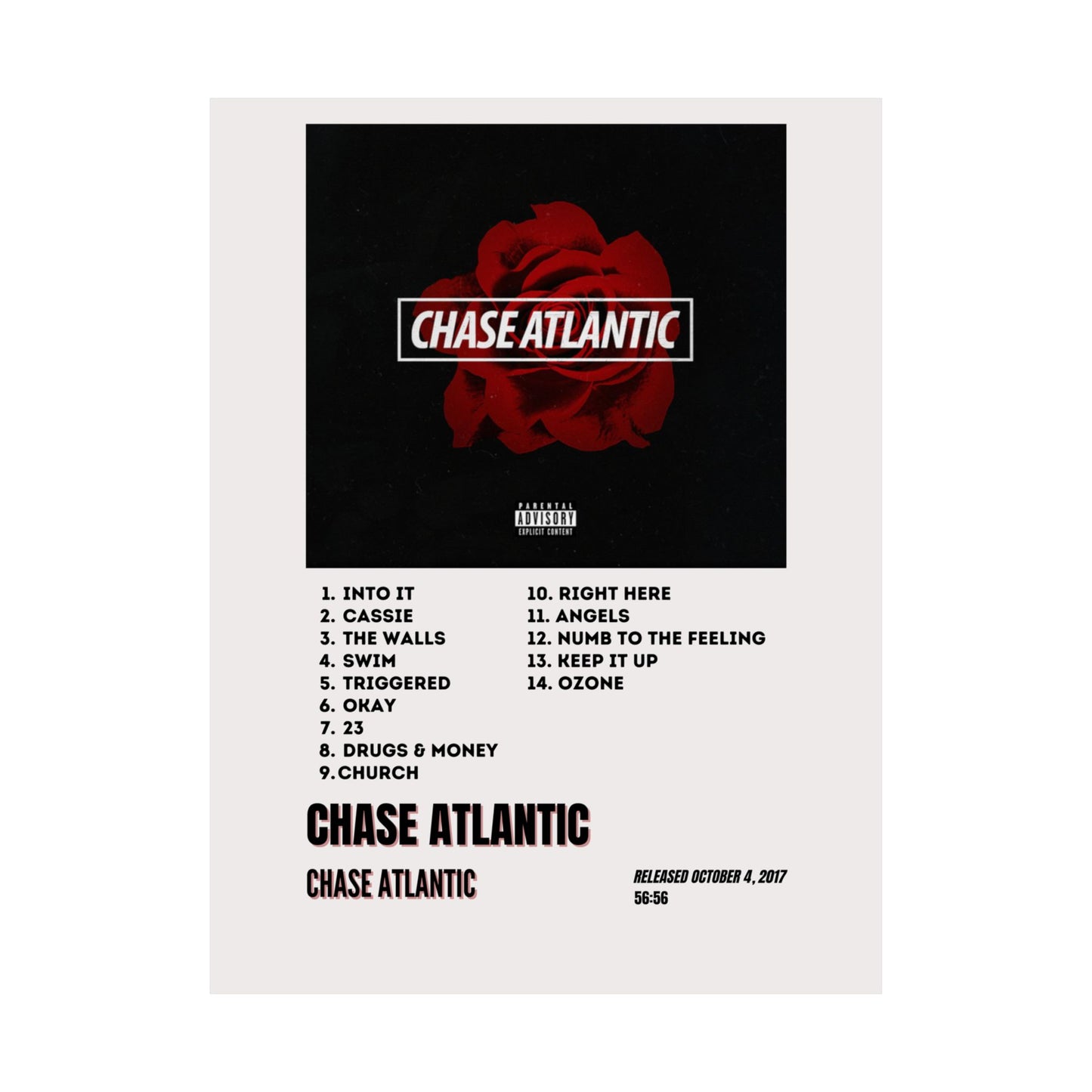 Chase Atlantic Satin Poster – Chase Atlantic Album