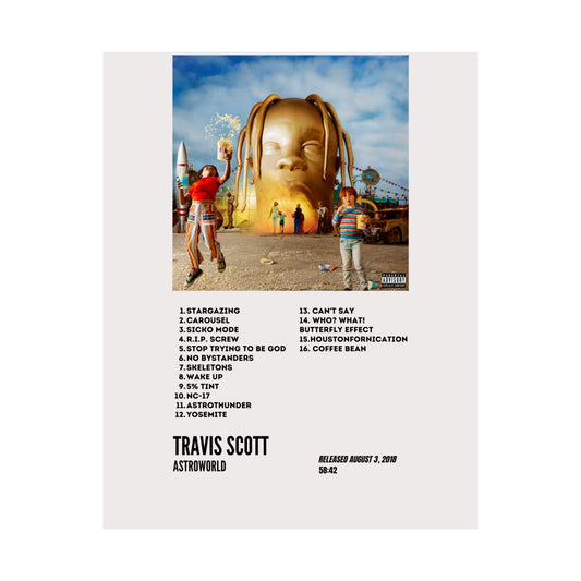 Travis Scott Satin Poster – Astroworld Album