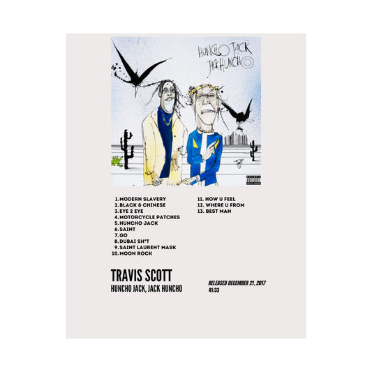 Travis Scott Satin Poster - Huncho Jack Album