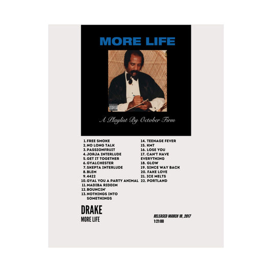 Drake Satin Poster - More Life Album