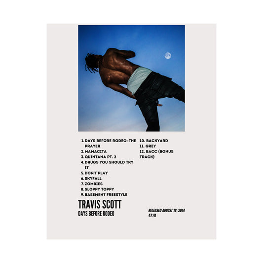 Travis Scott Satin Poster - Days Before Rodeo Album