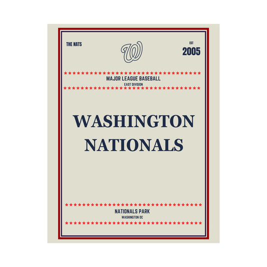 Washington Nationals Satin Poster