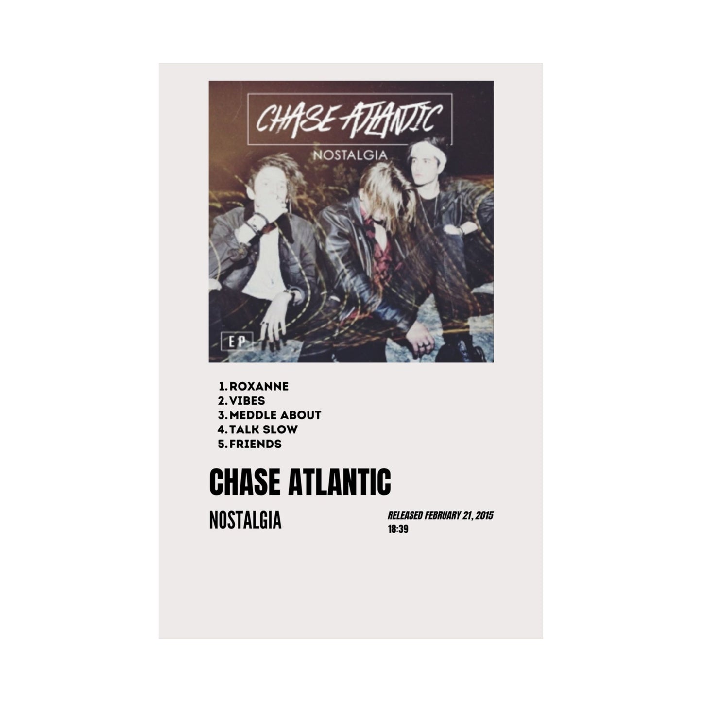 Chase Atlantic Satin Poster - Nostalgia Album
