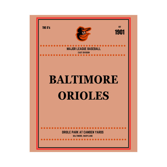 Baltimore Orioles Satin Poster