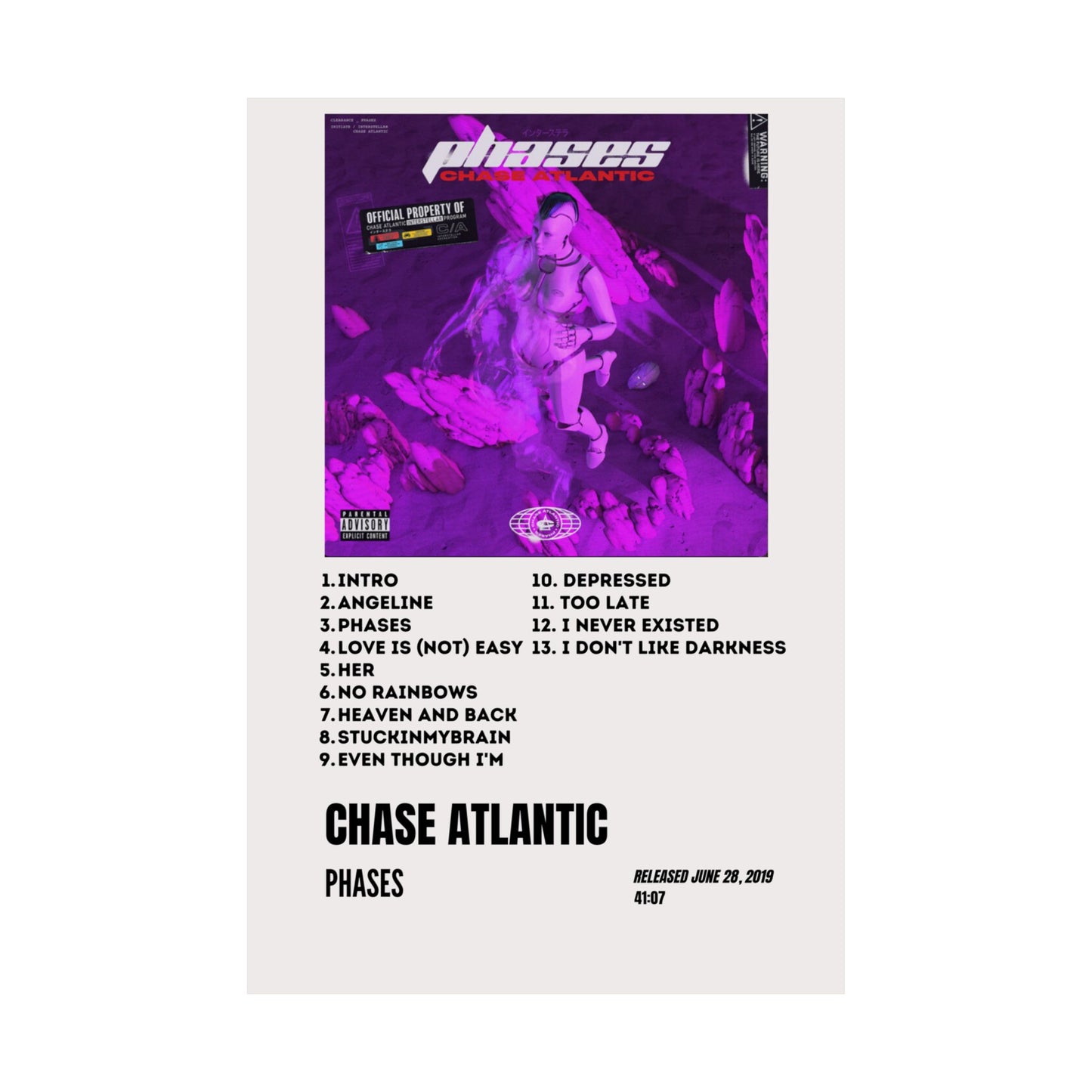 Chase Atlantic Satin Poster - Phases Album