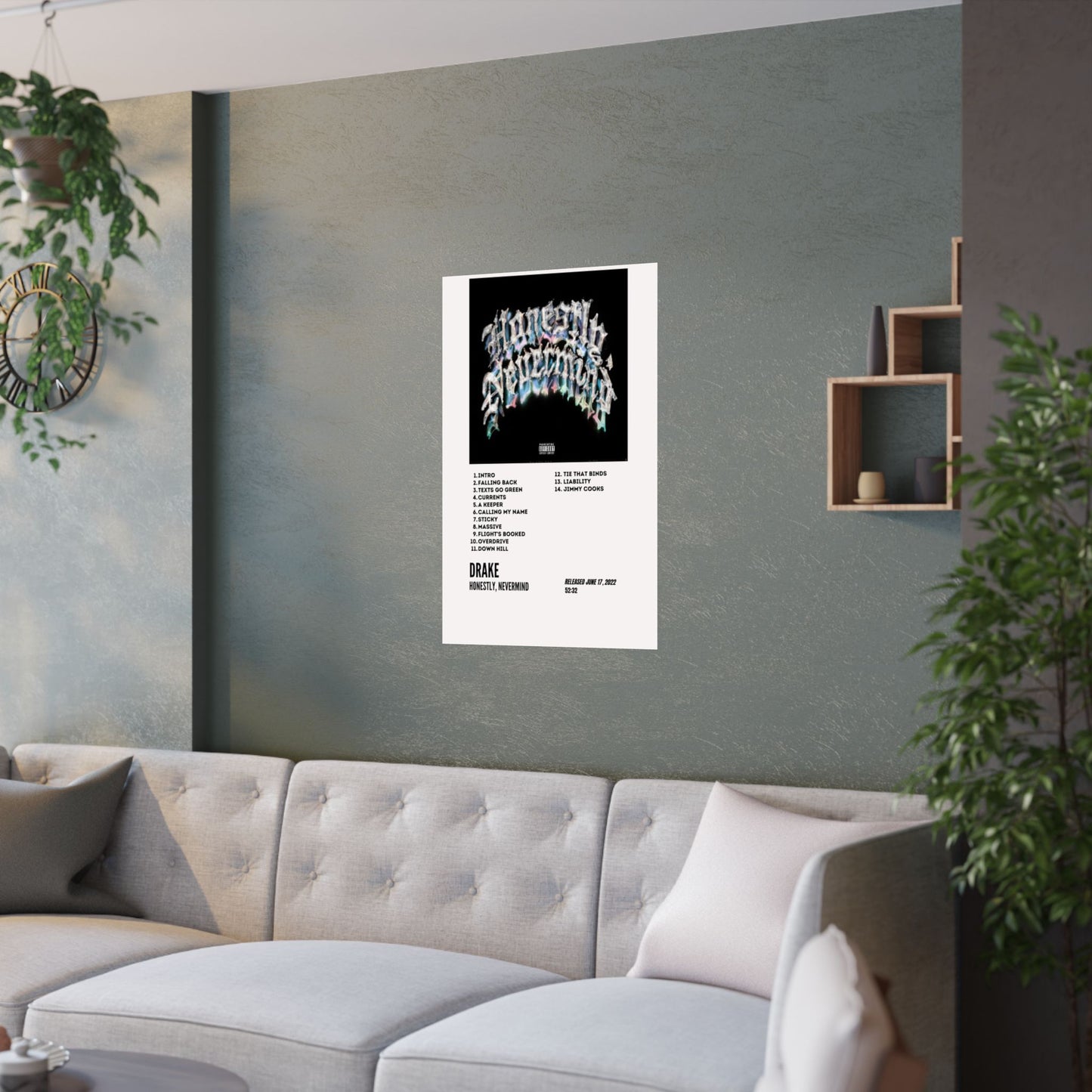 Drake Satin Posters - Honestly, Nevermind Album